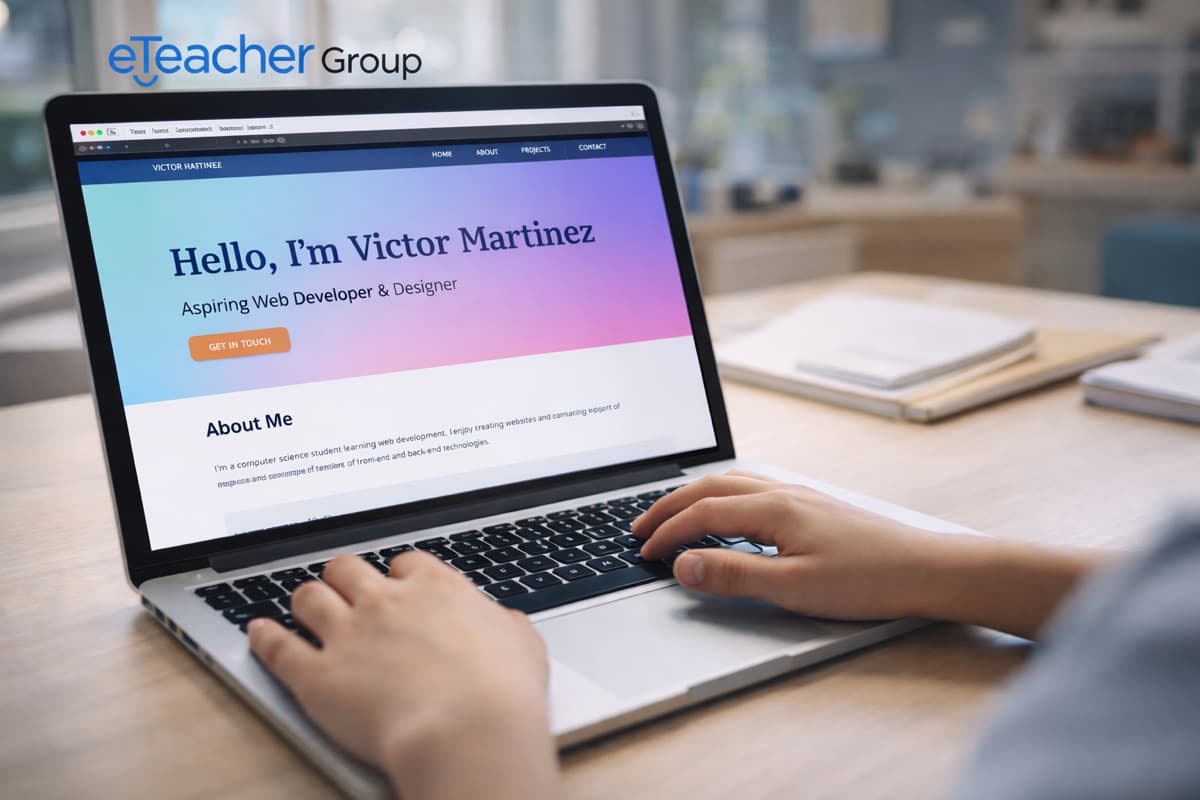 Automated student website deployment pipeline for eTeacher online coding school